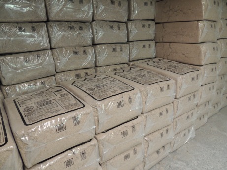 bags of super therm in the warehouse